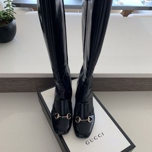 Authentic Gucci knee-high boot with Horsebit